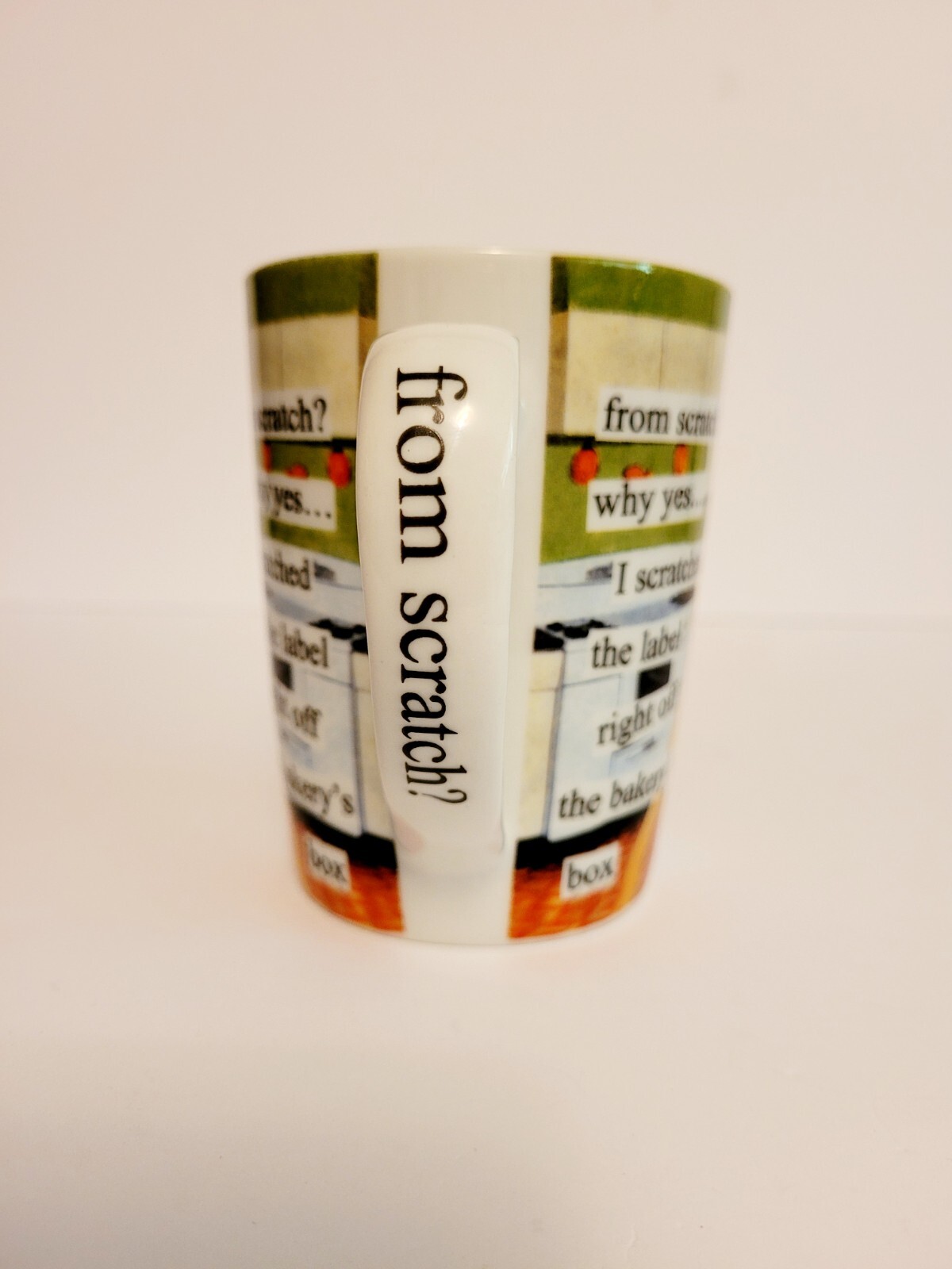 Anne Taintor Retro Coffee Mug Humor ppd „From Scratch? Why Yes“ Porcelain 10 oz.
