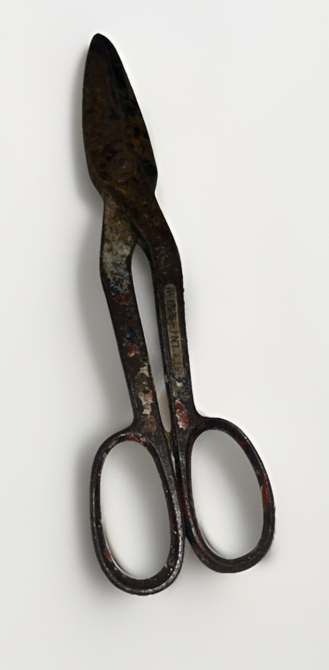 Vintage Wiss 14” Inlaid Tin Snips – High Carbon Steel Blades