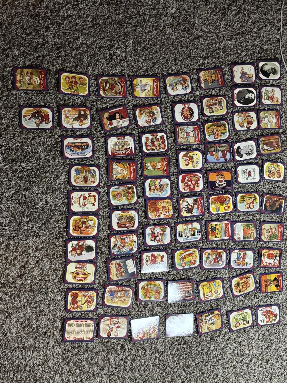 1995 Campbell’s Soup Collectible Cards – Complete 72-Card set. Pristine shape.