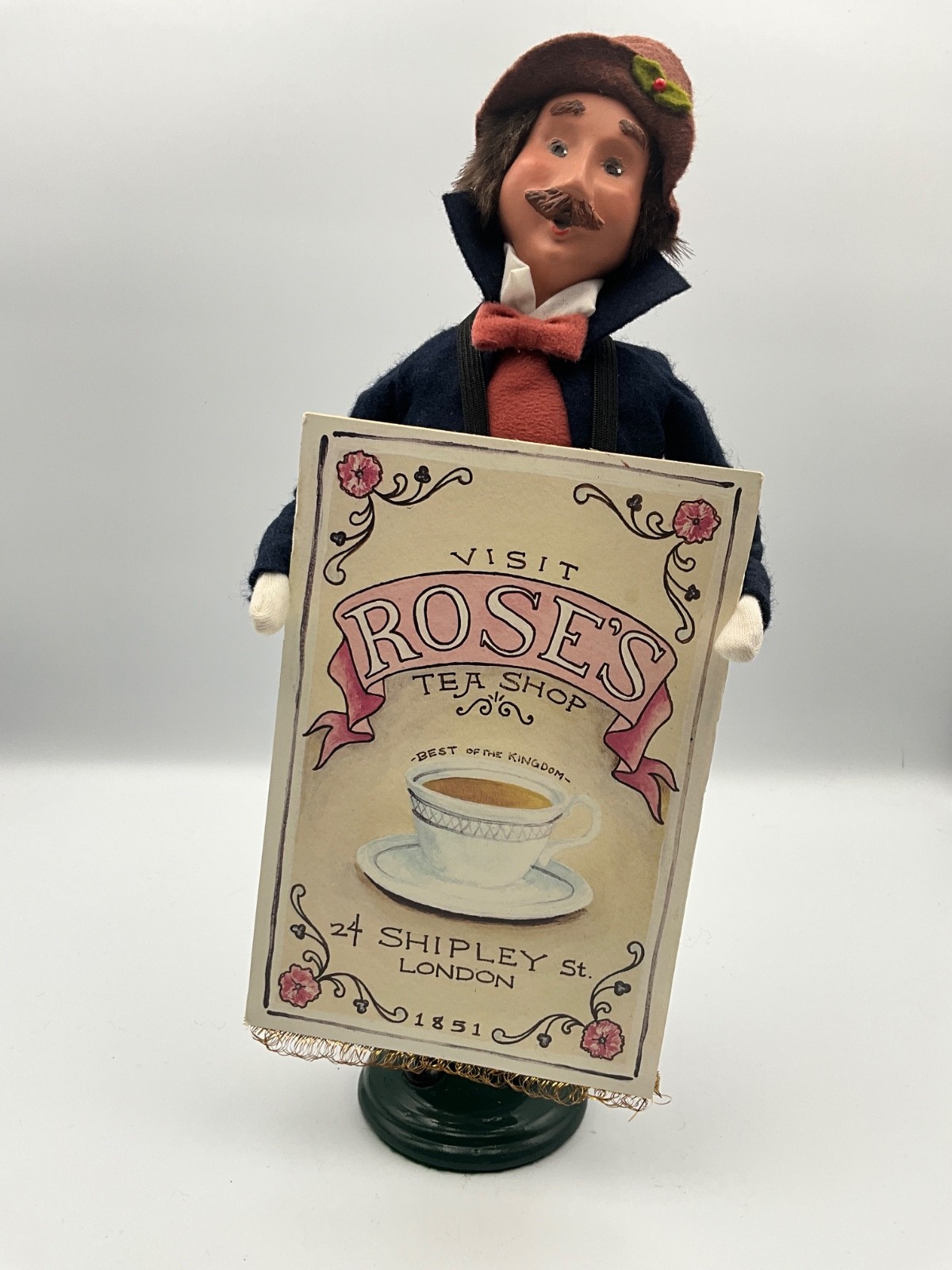 Byers Choice 2010 Rose’s Tea Shop London Sandwich Board Tea Man