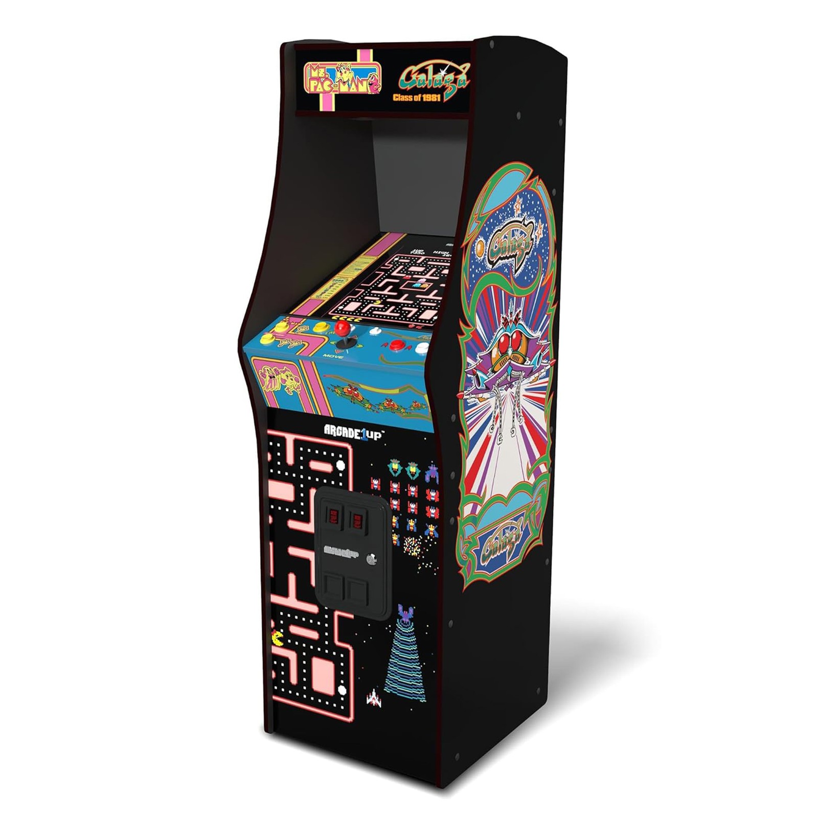 Arcade1Up Ms. Pac-Man Class of ’81 Deluxe Arcade Machine with 12 Retro Games