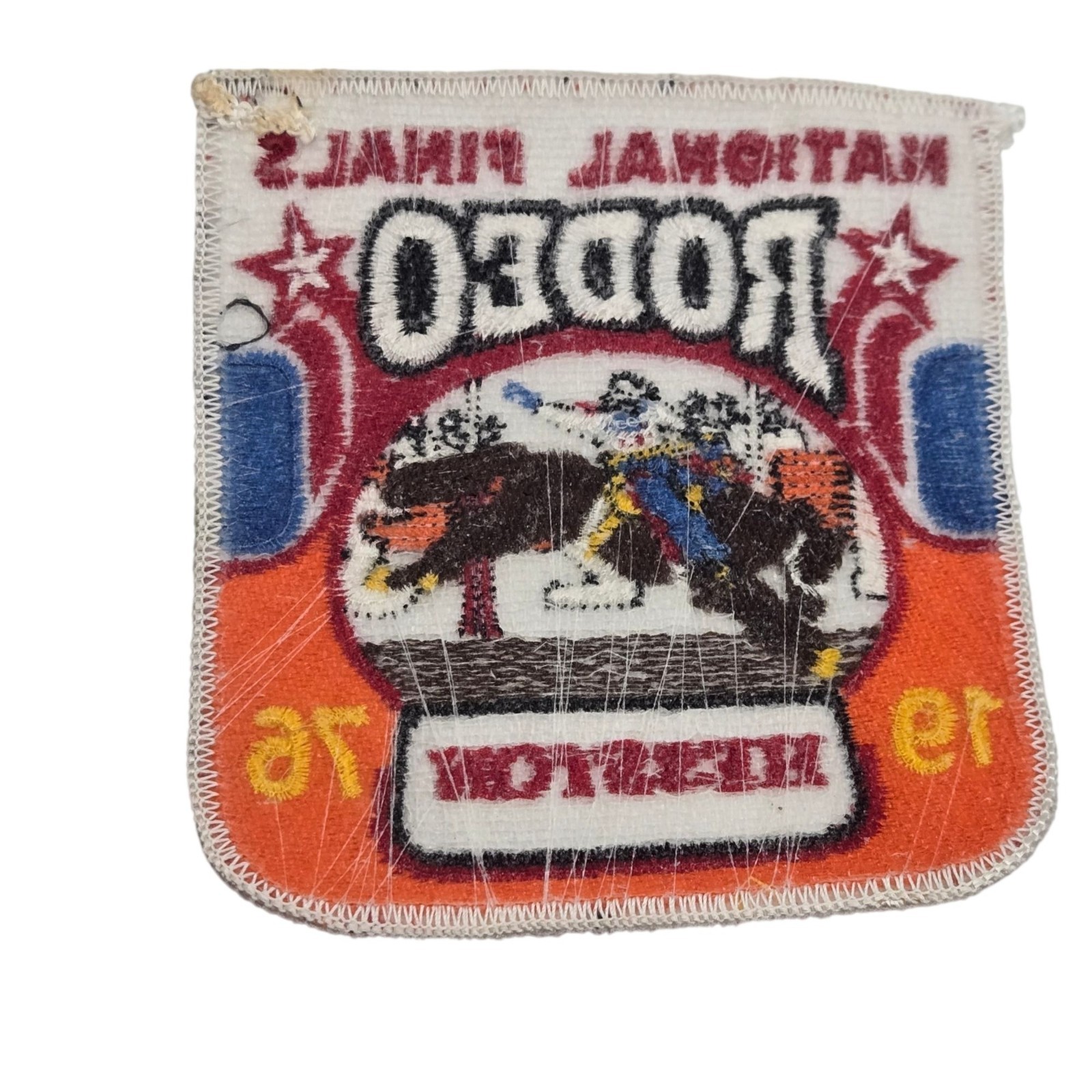 1976 Hesston NFR Patch National Finals Rodeo Vintage Cowboy Western Wear