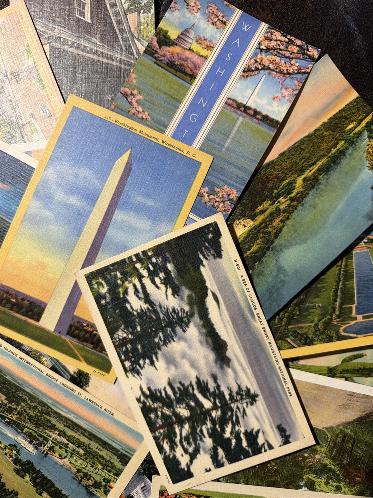 20 Vintage Linen Postcards 1930s–1950s Mixed U.S. Views Bulk Lot