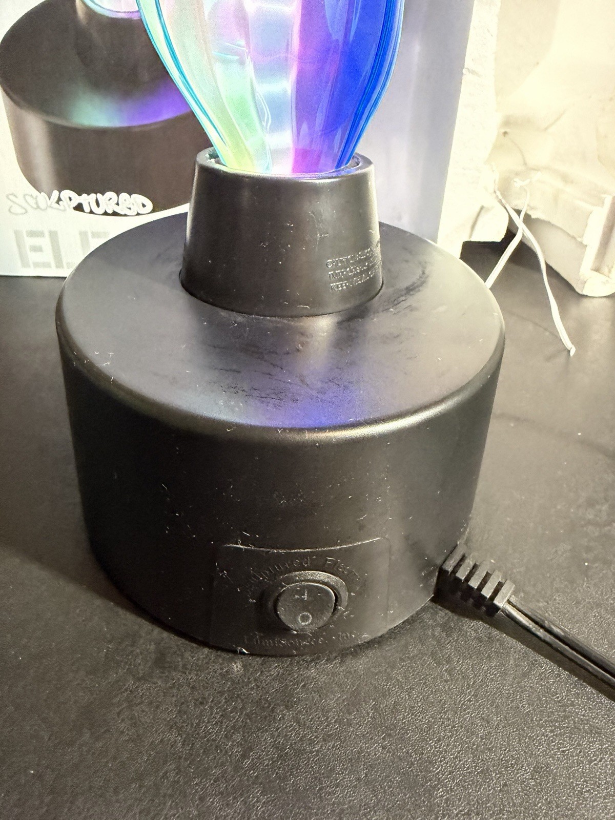 RARE Multi-Color Lumisource Electra Spiral Sculpture Plasma Motion Lamp Light