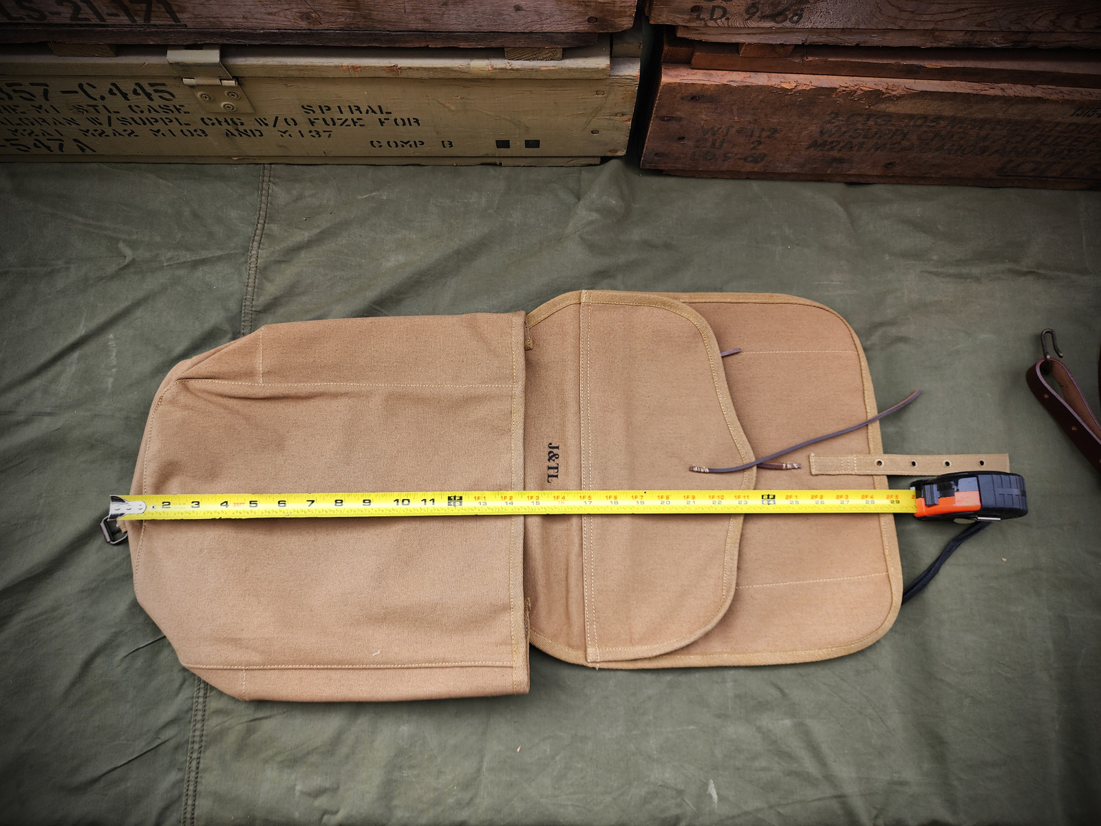 U.S. Spanish American War M1878 Haversack with Leather Shoulder Strap Ration Bag