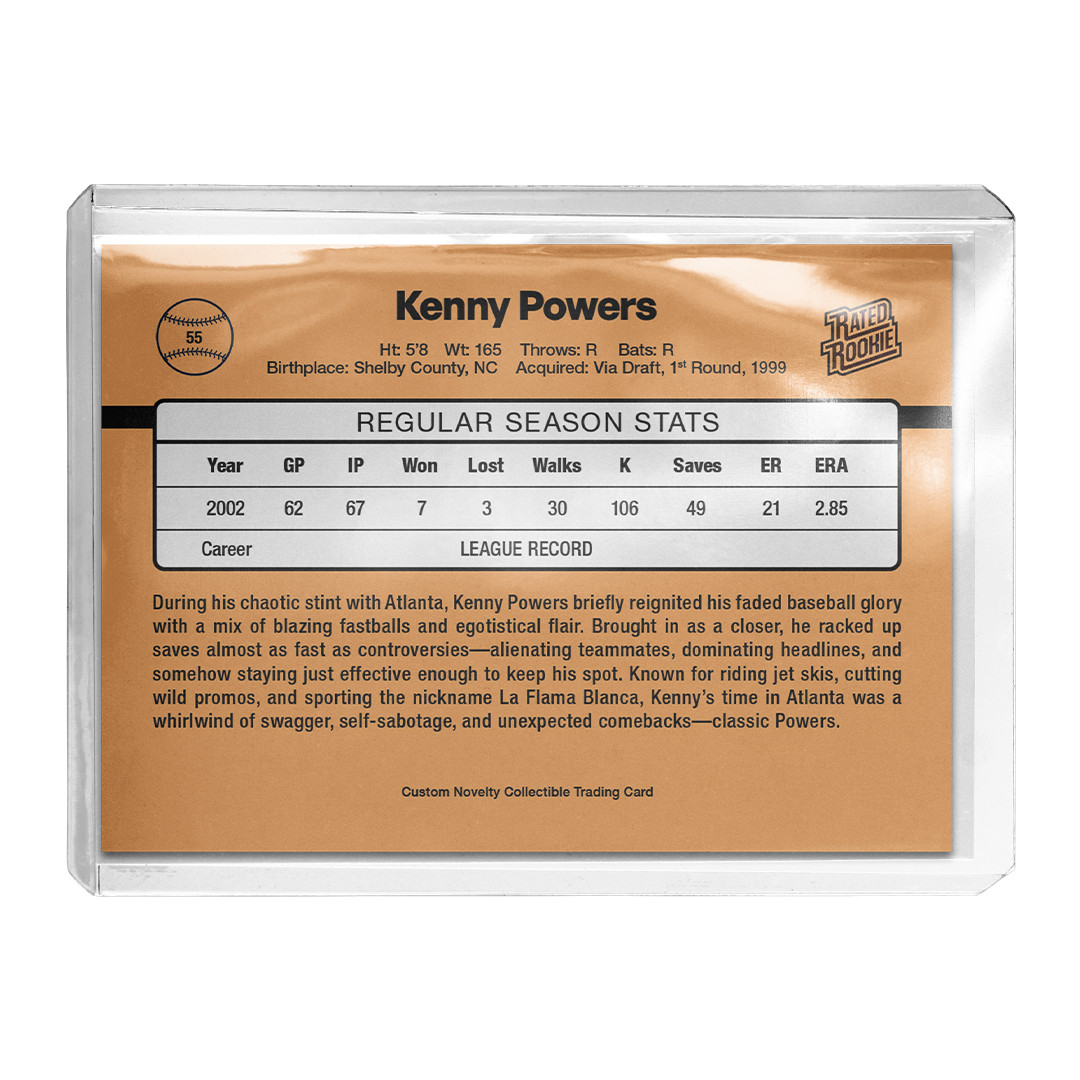 Kenny Powers x Eastbound & Down Custom ’89 Style Sports Novelty Trading Card