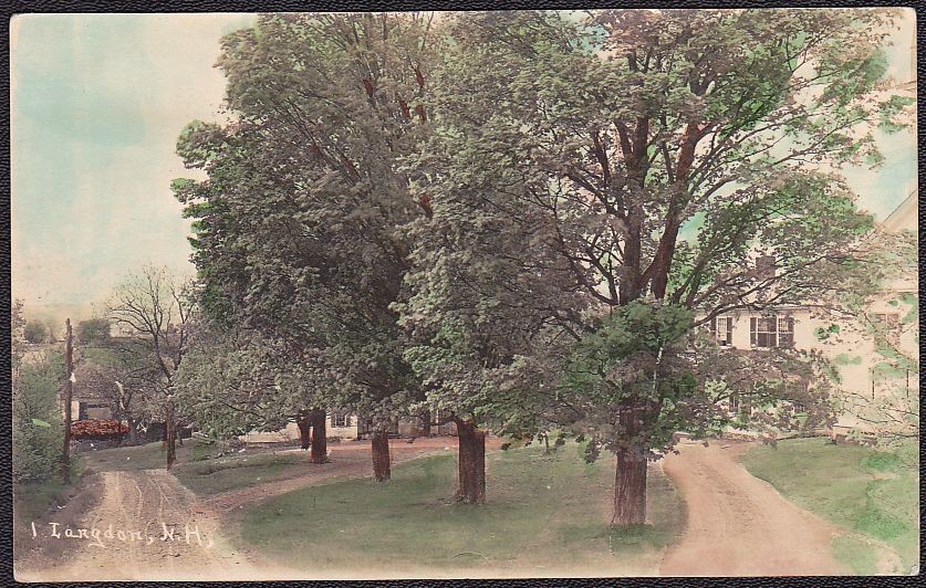 Langdon, NH Pre-1920 Hand-Tinted Color RPPC – Congregational Church