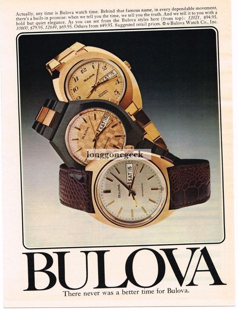 1976 Bulova Accutron Watch Vintage Ad