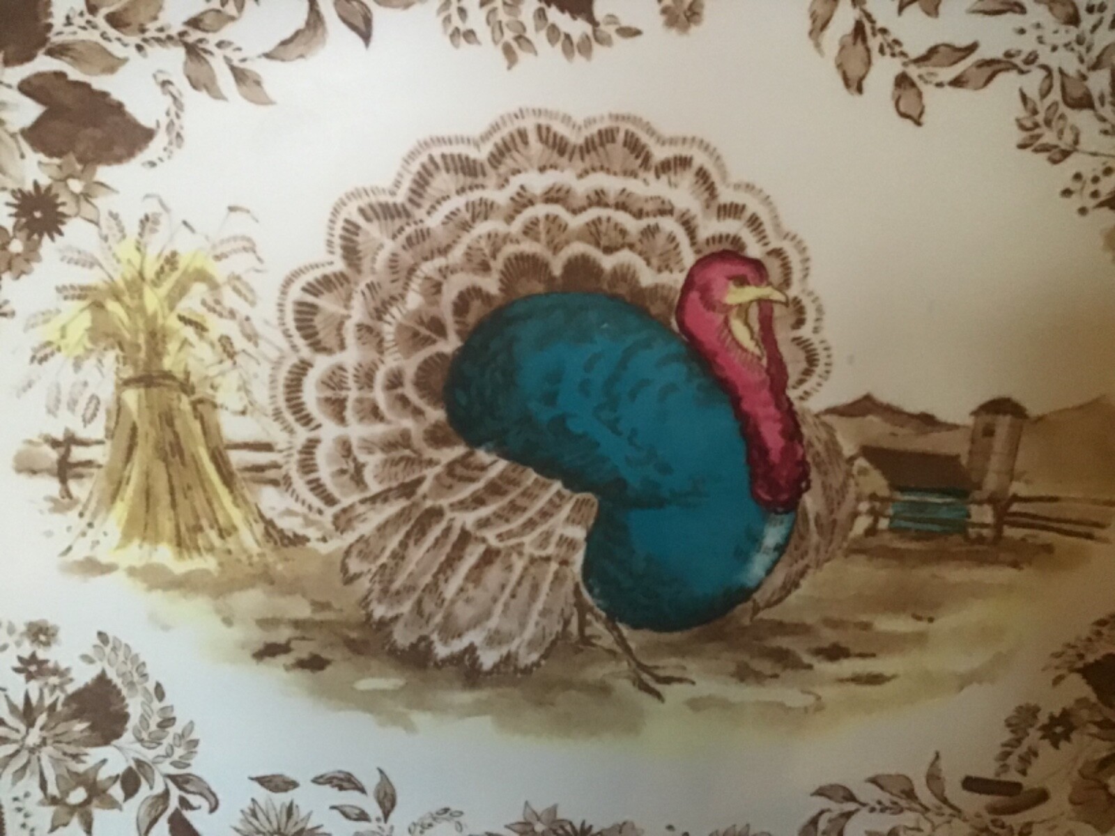Large 16″ Royal Nottingham Melmac by Northern Turkey Platter Thanksgiving