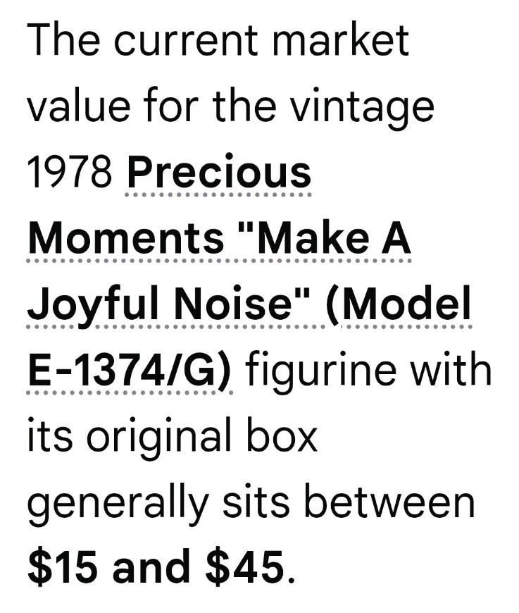 Precious Moments „Make a Joyful Noise“ E-1374/G 1978 Original 21 Girl & Goose