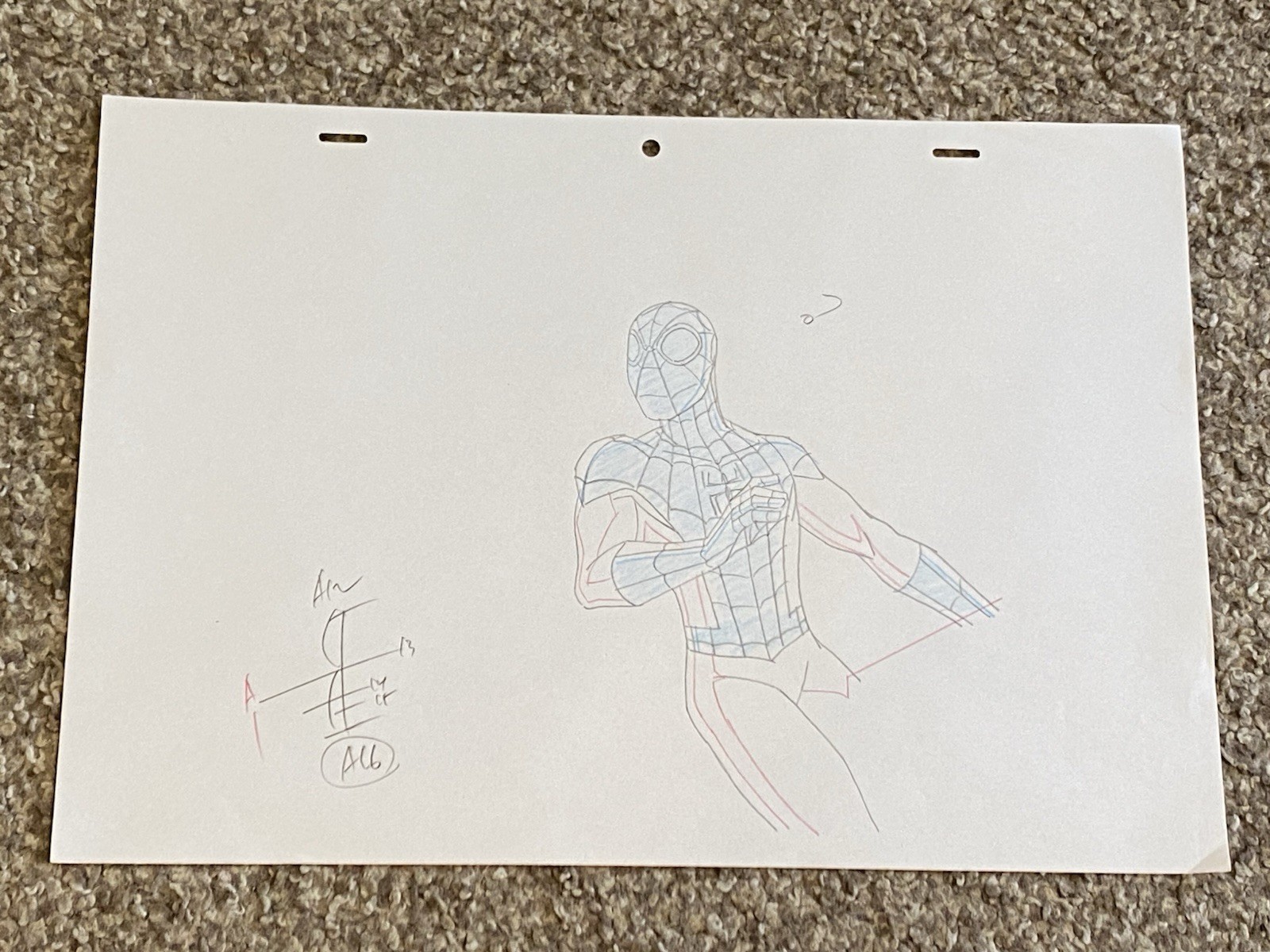 10 Marvel Animation Production Drawings Ultimate Spider-Man TV Series Lot 3