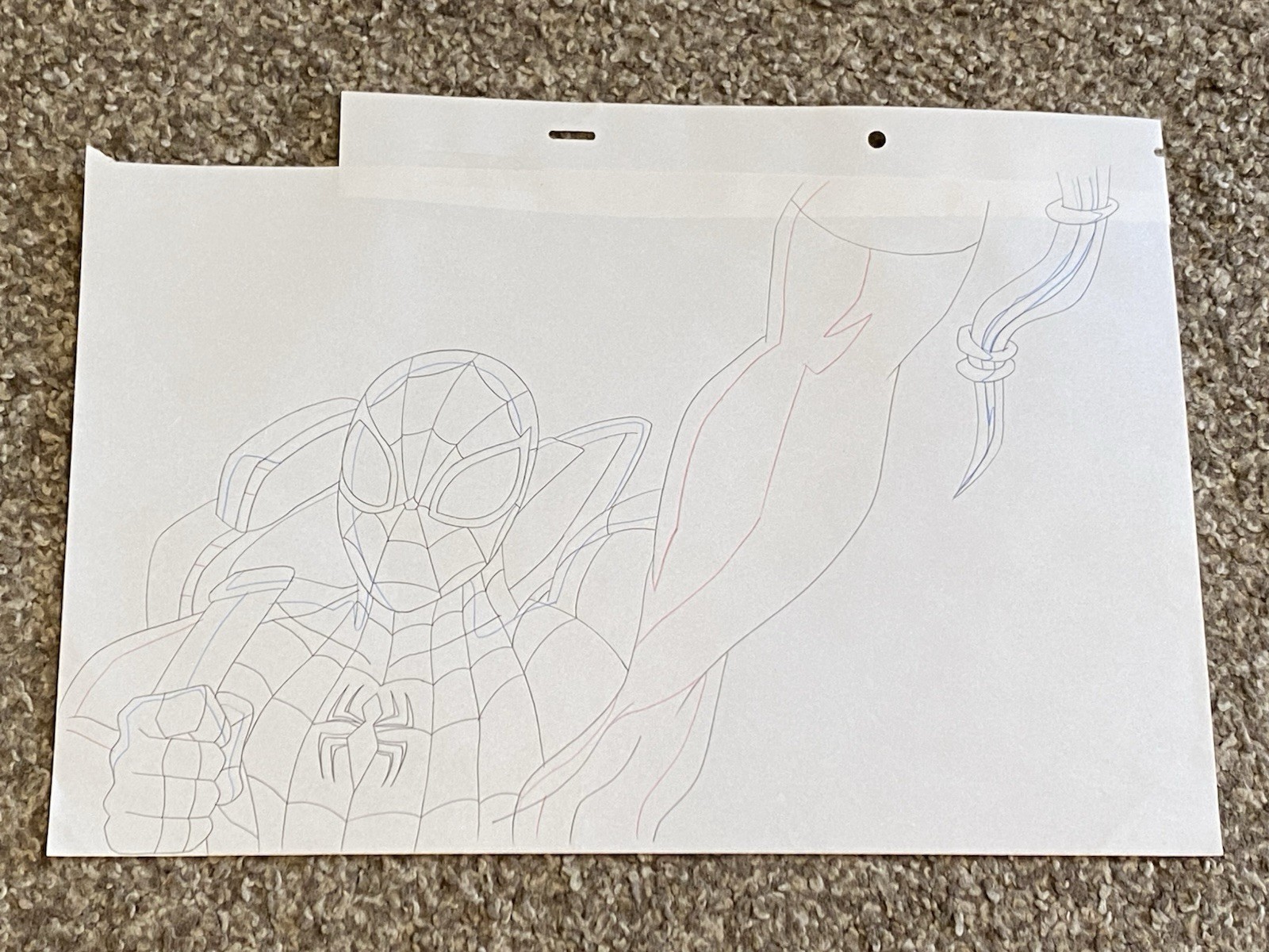 10 Marvel Animation Production Drawings Ultimate Spider-Man TV Series Lot 3