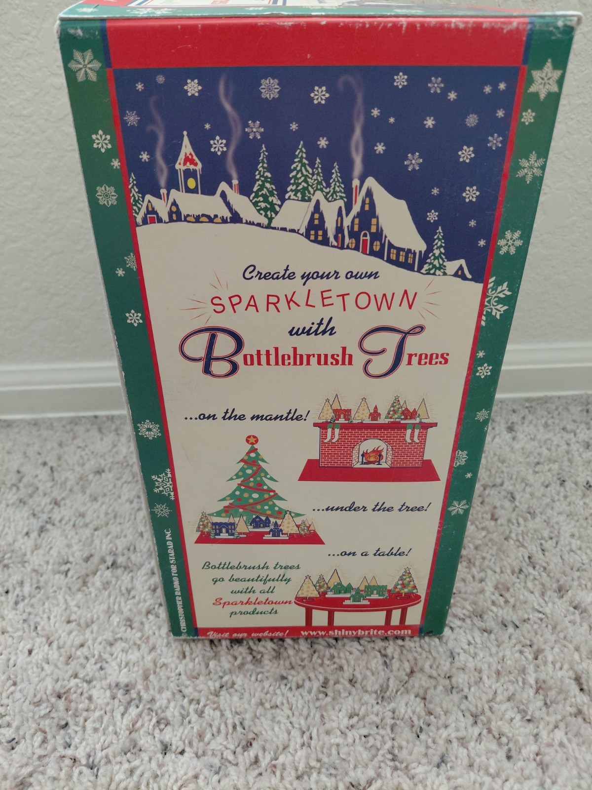 Christopher Radko Shiny Brite Bottlebrush Tree Christmas 12” Multi Color
