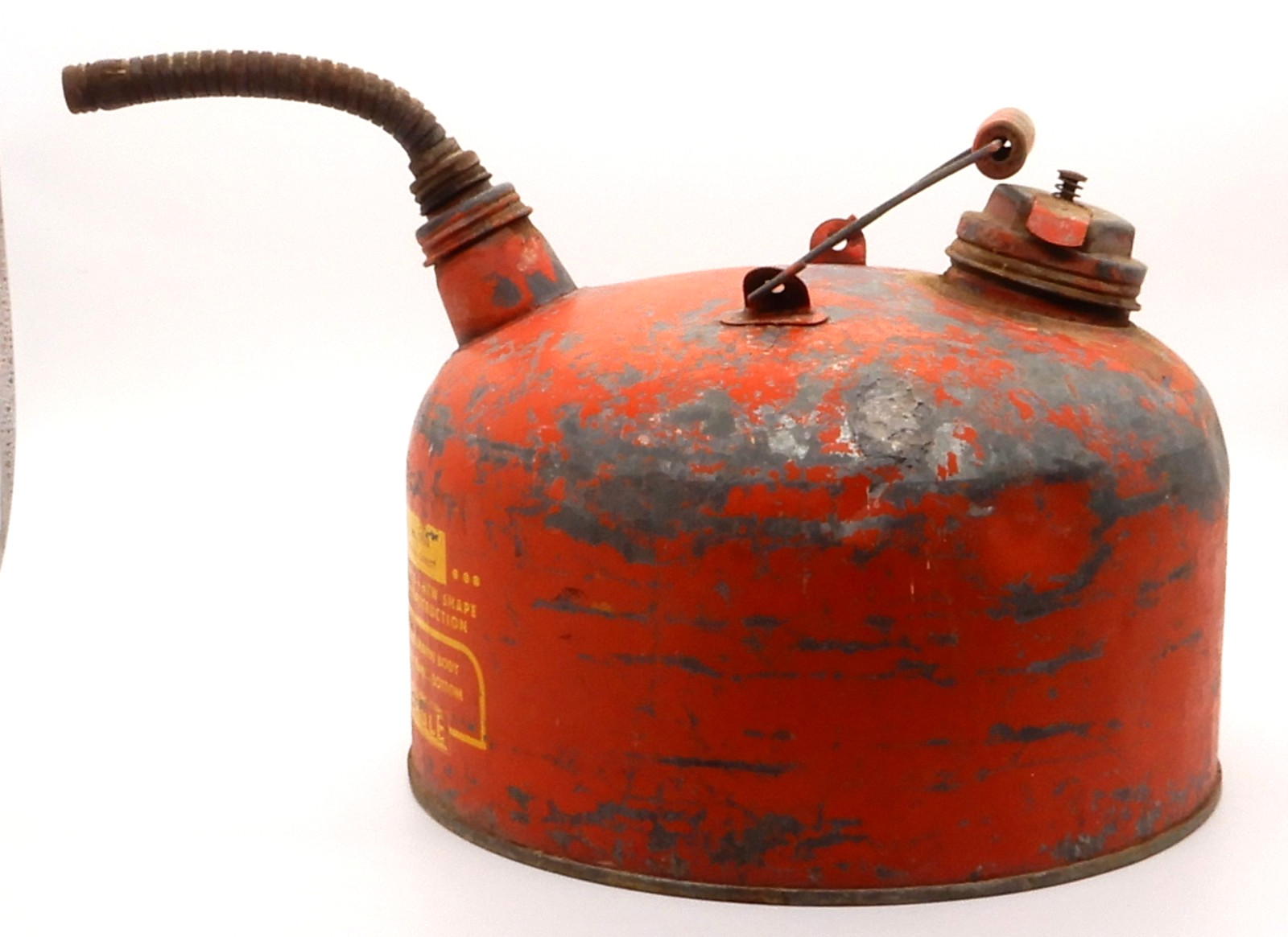 Vintage EAGLE Galvanized 26 Gauge Steel 2.5 Gallon Gas Can w/ Metal Spout