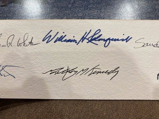 Rare Signed US Supreme Court Informal Group Photograh Justice Thomas Appointment