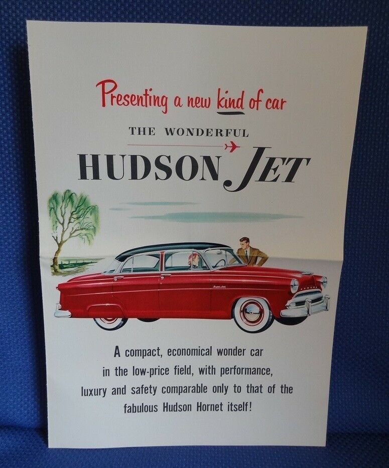 1953 HUDSON JET Automobile Color Sales Brochure – NOS New Old Stock PERFECT