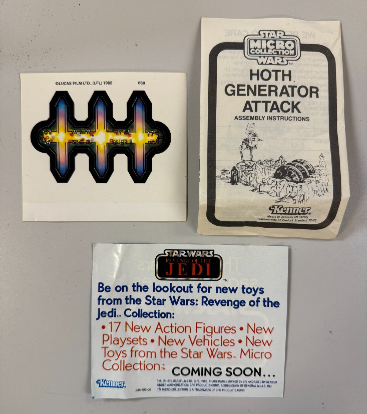 STAR WARS MICRO COLLECTION 1982 Kenner HOTH GENERATOR ATTACK