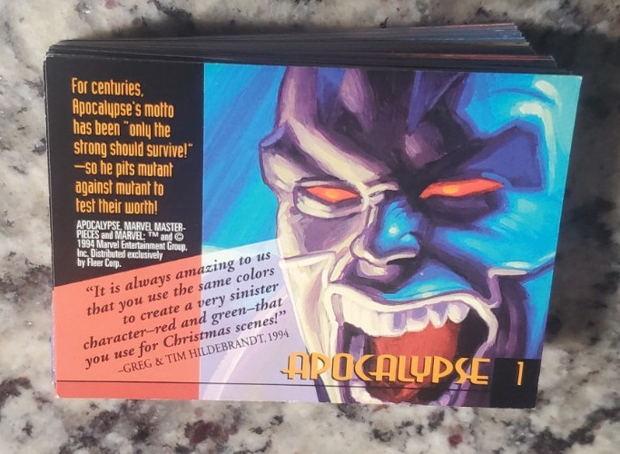 1994 Marvel Fleer Masterpieces Complete 140 Trading Card Set 1-140