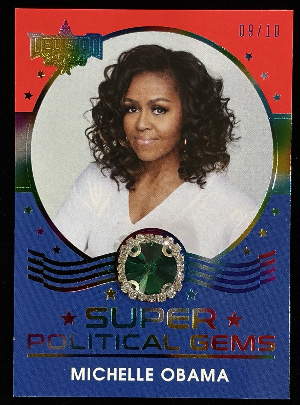 2024 Decision Rainbow Foil Michelle Obama Super Political Gems 9 Of 10 – #SG19