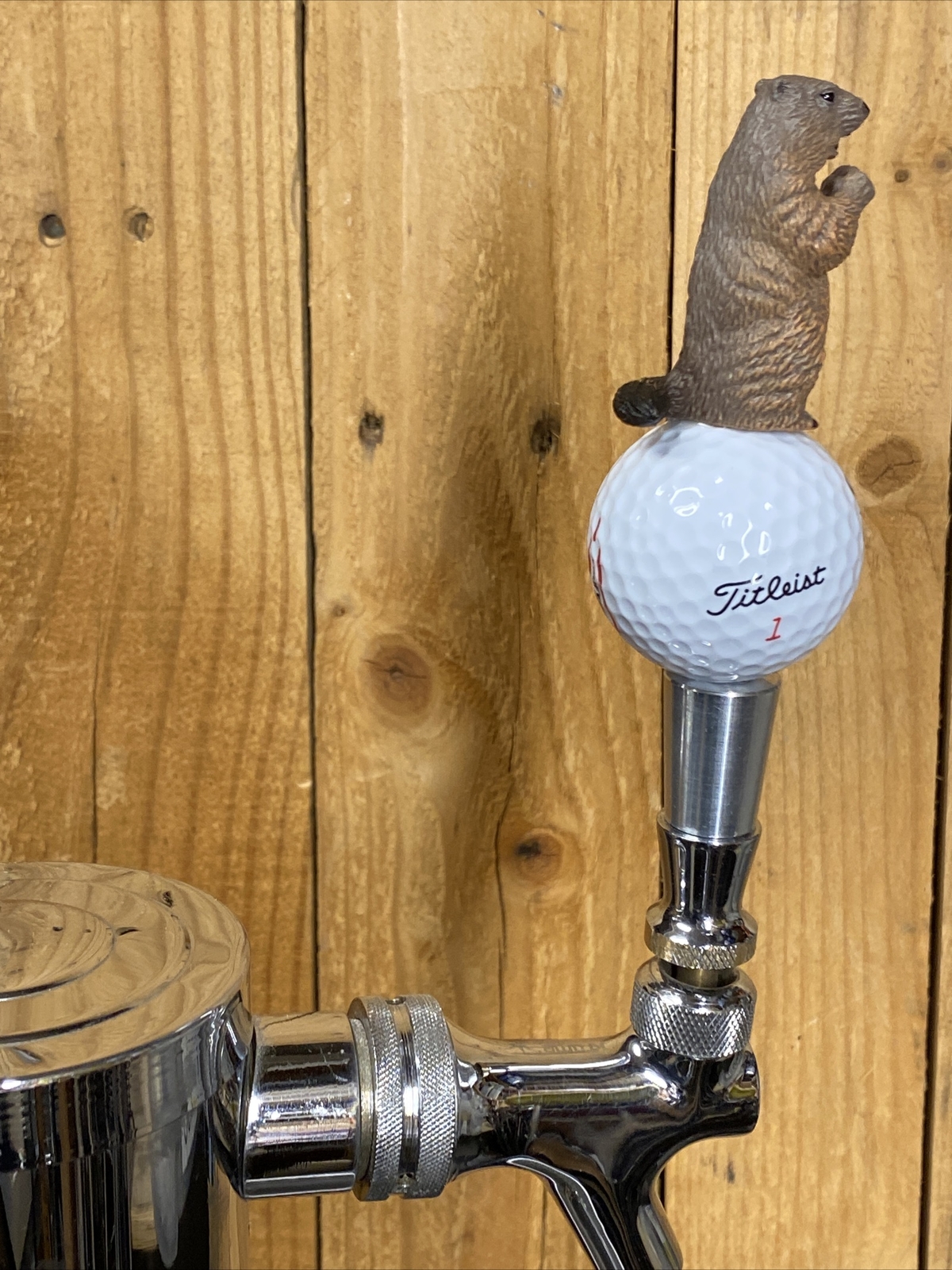 Caddyshack Golf TAP HANDLE Miller Lite Beer Keg Ball Gopher Kegerator Mini Short