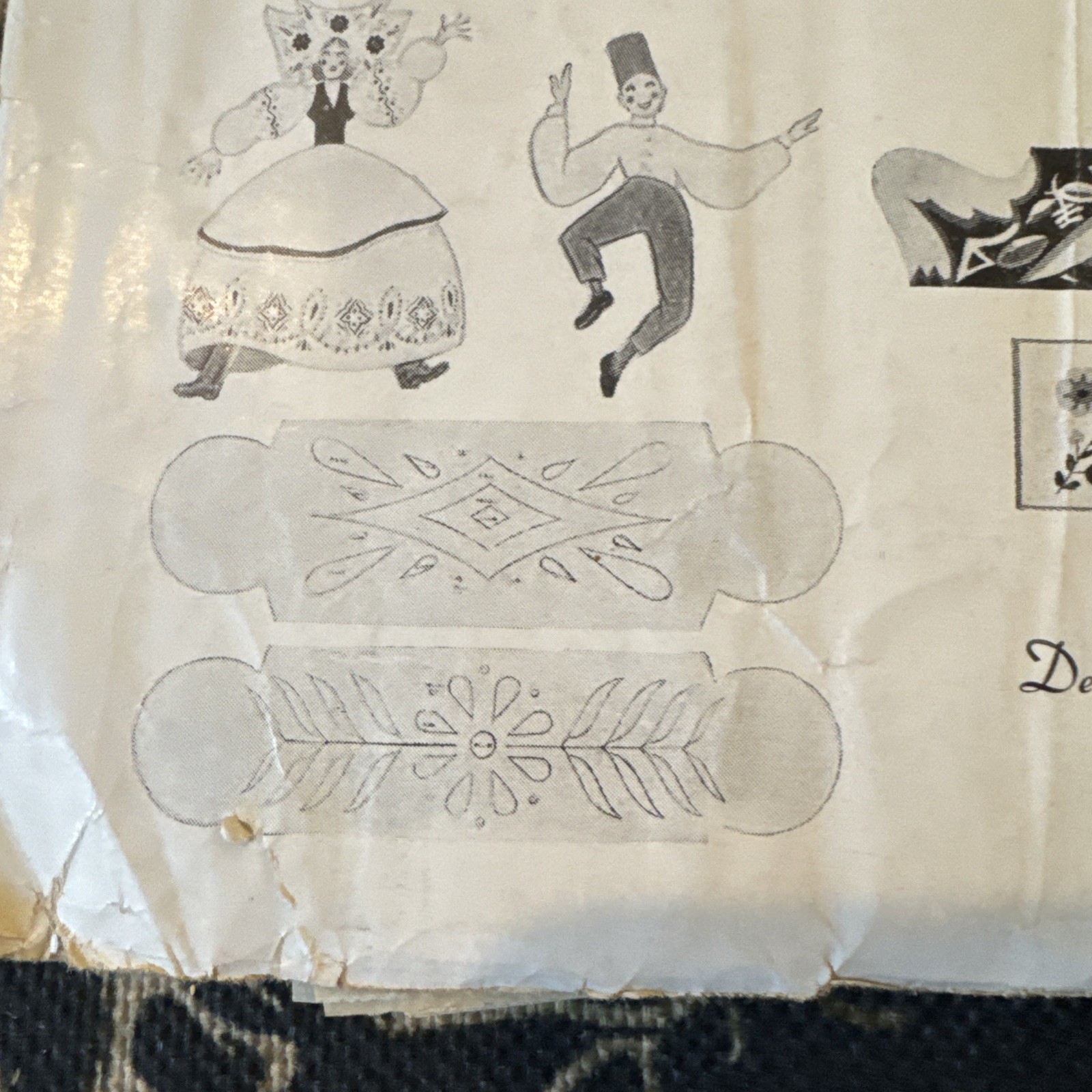 RARE Antique American Home Pattern No A573 Furniture Decoration FF HTF 1940’s