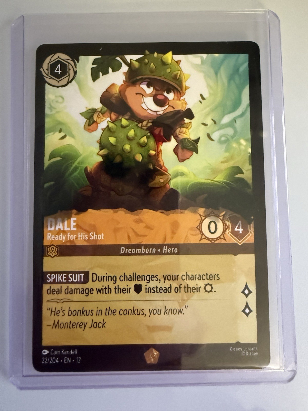 Disney Lorcana Wilds Unknown Dale Ready for His Shot 22/204 Legendary Non-Foil