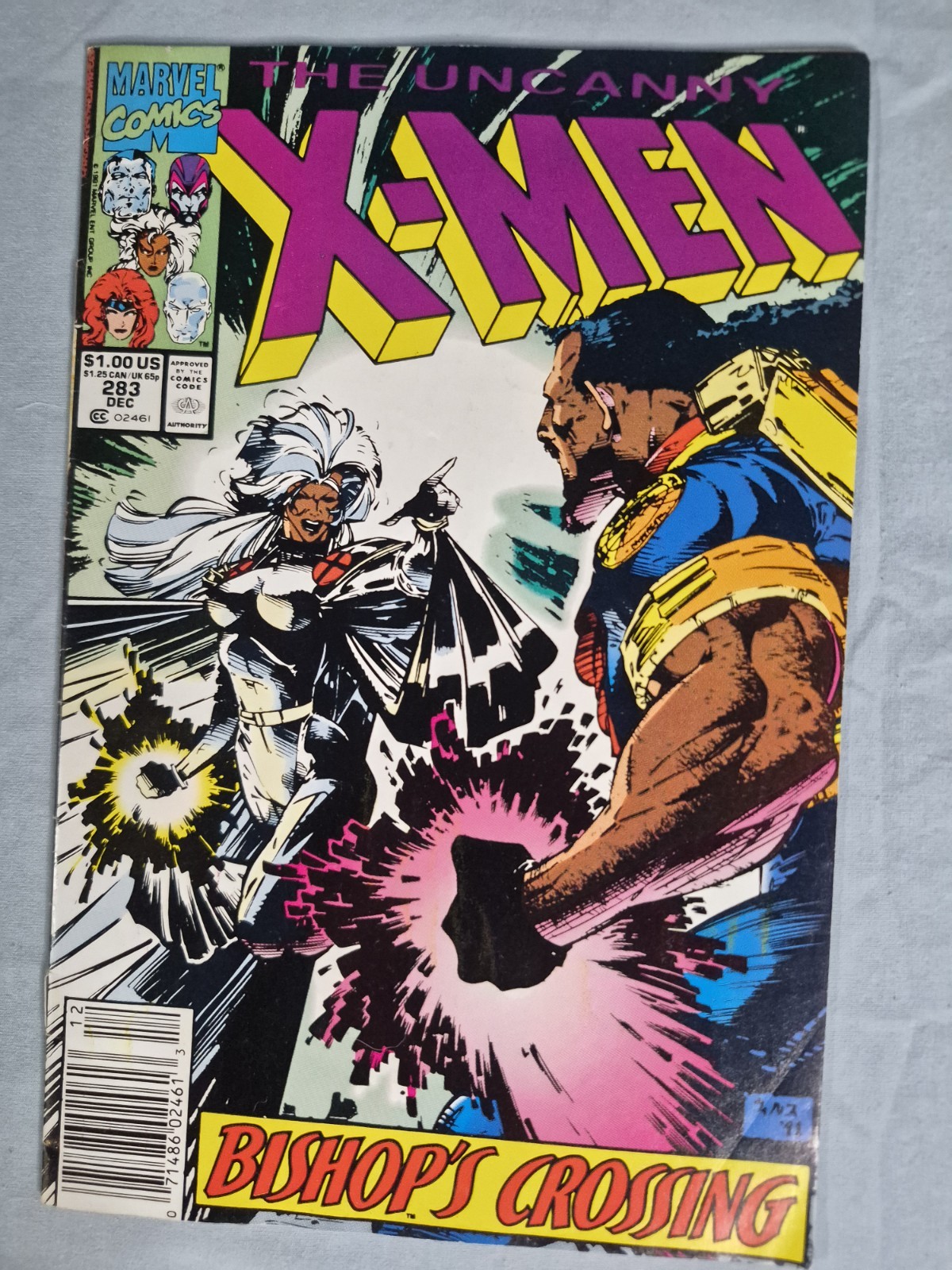 Uncanny X-Men 283 287 Lot Newsstand Edition 1st Full Bishop Sharp Corners Spines