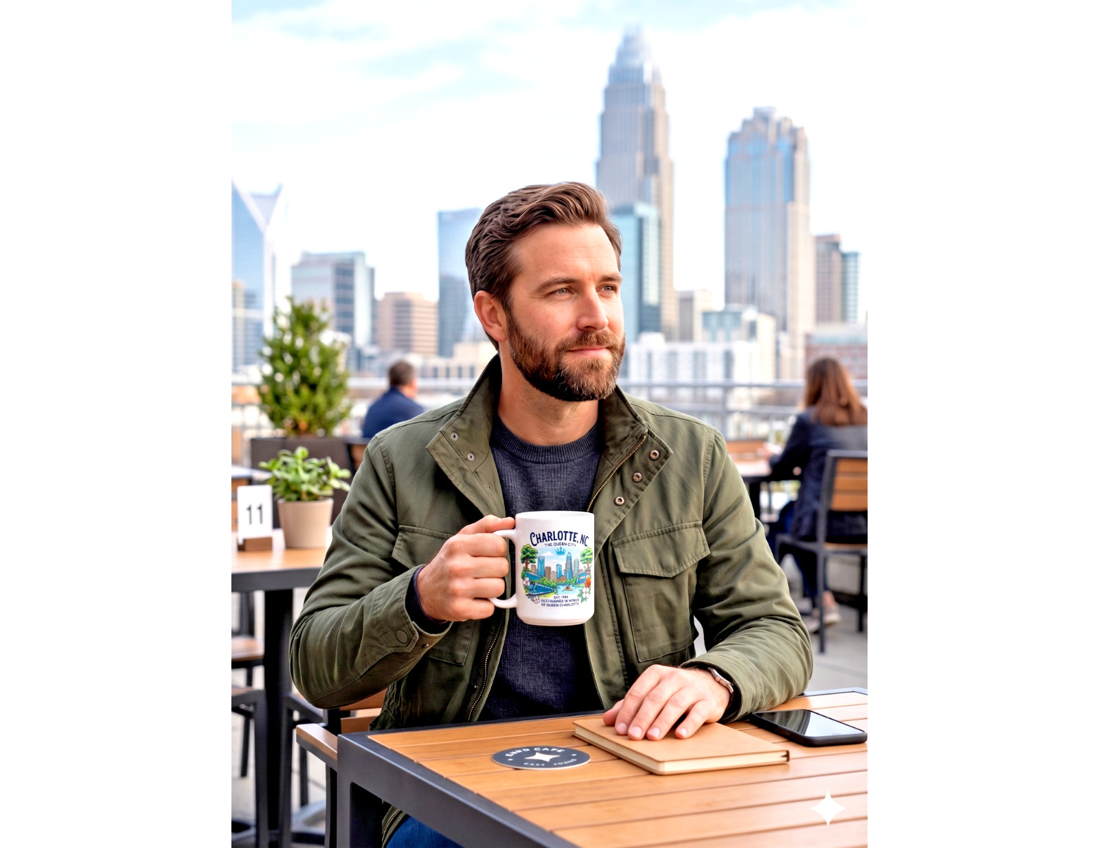 Mug – Charlotte, NC, Ceramic – 15 oz – Hot or Cold