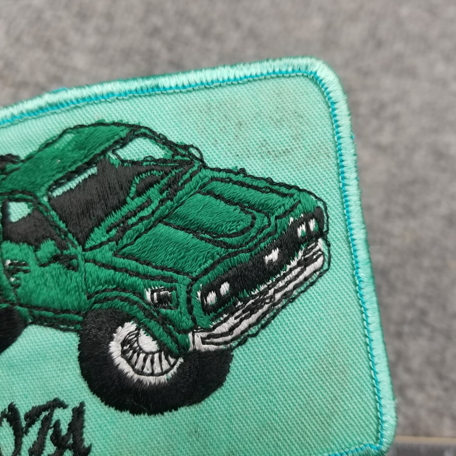 Vintage Toyota Truck Patch Green Car Auto 70s 80s Offroad Pickup Camping Stained
