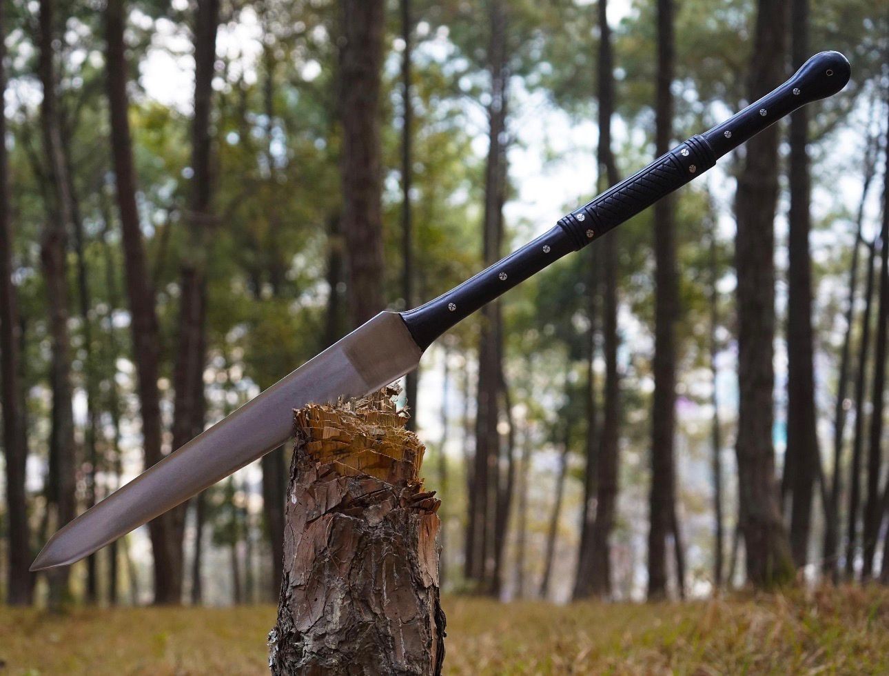 Custom Handmade 5160 Carbon Steel Blade Zulu Iklwa Spear | Hunting Spear Camping