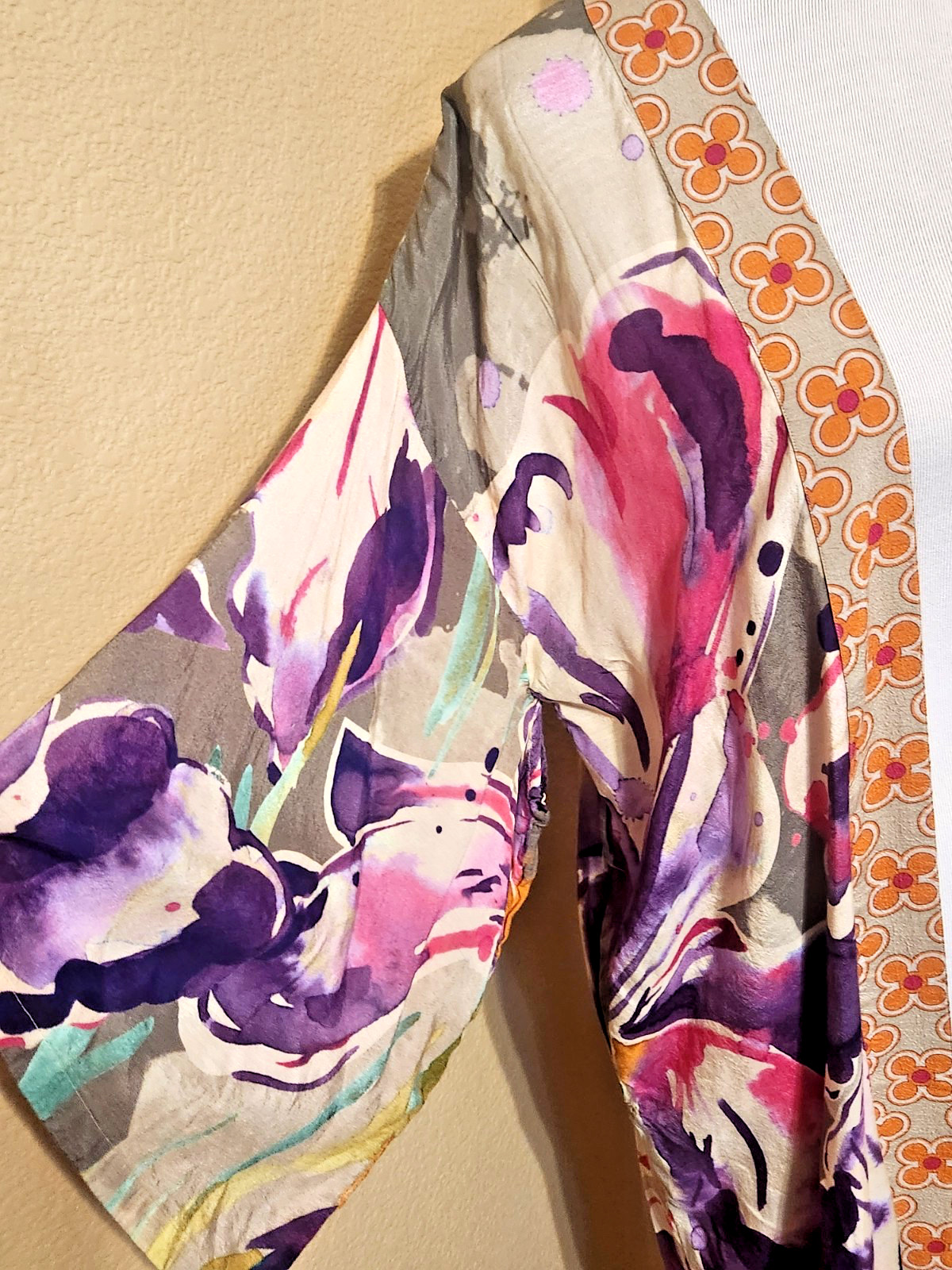 POWDER Full-Length Lightweight BOHO Floral KIMONO DUSTER COAT/Jacket M/L