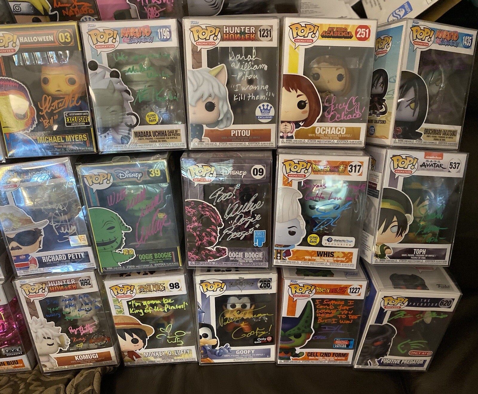Funko Pop Mystery All Autographed Boxes With Big 7 Signature pop!!