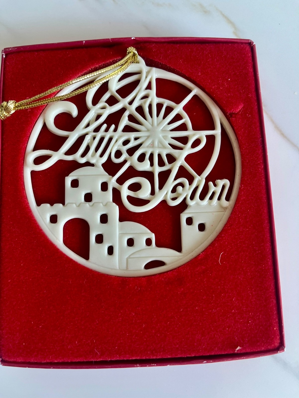 Lenox China O Little Town of Bethlehem 2000 Songs of Xmas Tree Ornament NIB