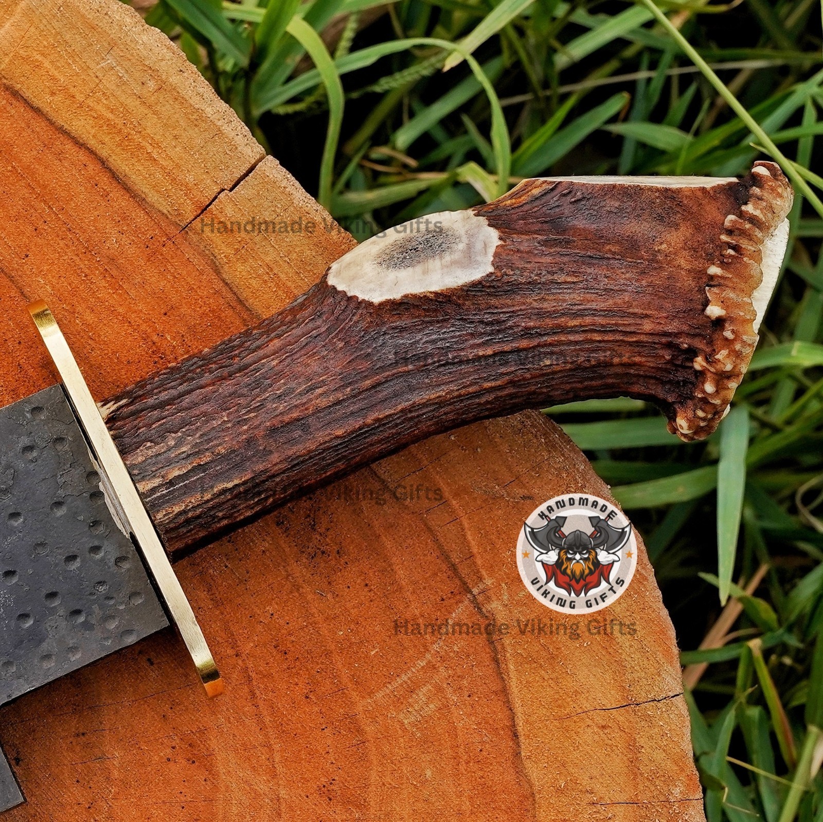 HANDMADE D2 TOOL STEEL HUNTING STAG ANTLER CROWN BOWIE KNIFE Ship 24/H from USA.