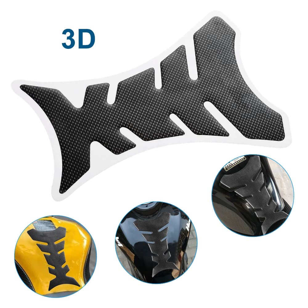 Motorcycle Tank Pad, Universal Fuel Tank Sticker, 3D Rubber Gas Oil Protector…