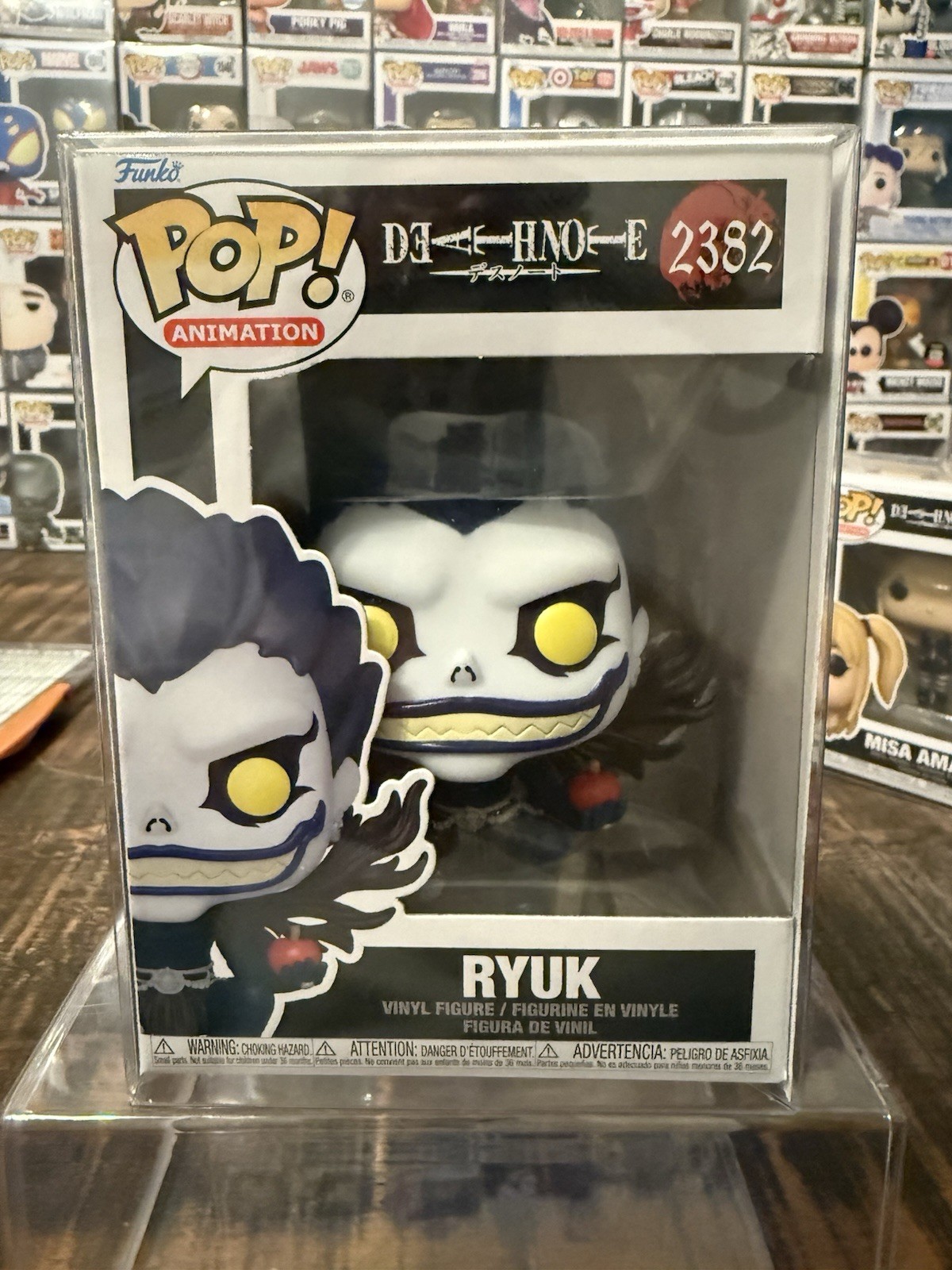 Funko Pop! Death Note Ryuk #2382 with Protector Barcoded & 2 Custom Inserts