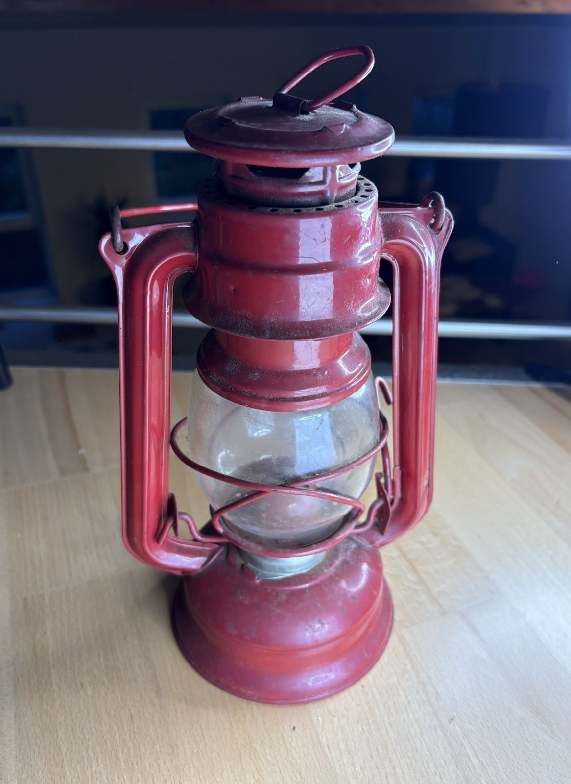 Vintage German 9.5 In Tall Kerosene Barn Storm Lantern
