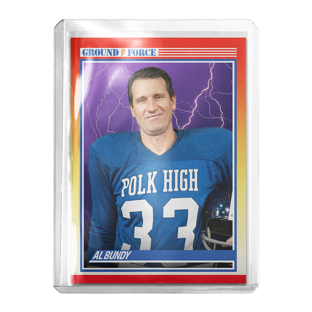 Custom Al Bundy Polk High Novelty 1990 Ground Force Retro Football Card