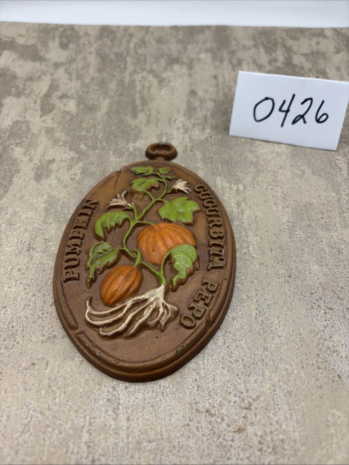 VINTAGE RARE Midwest Importers of Cannon Falls Pumpkin Cucurbita Pepo Wall Deco