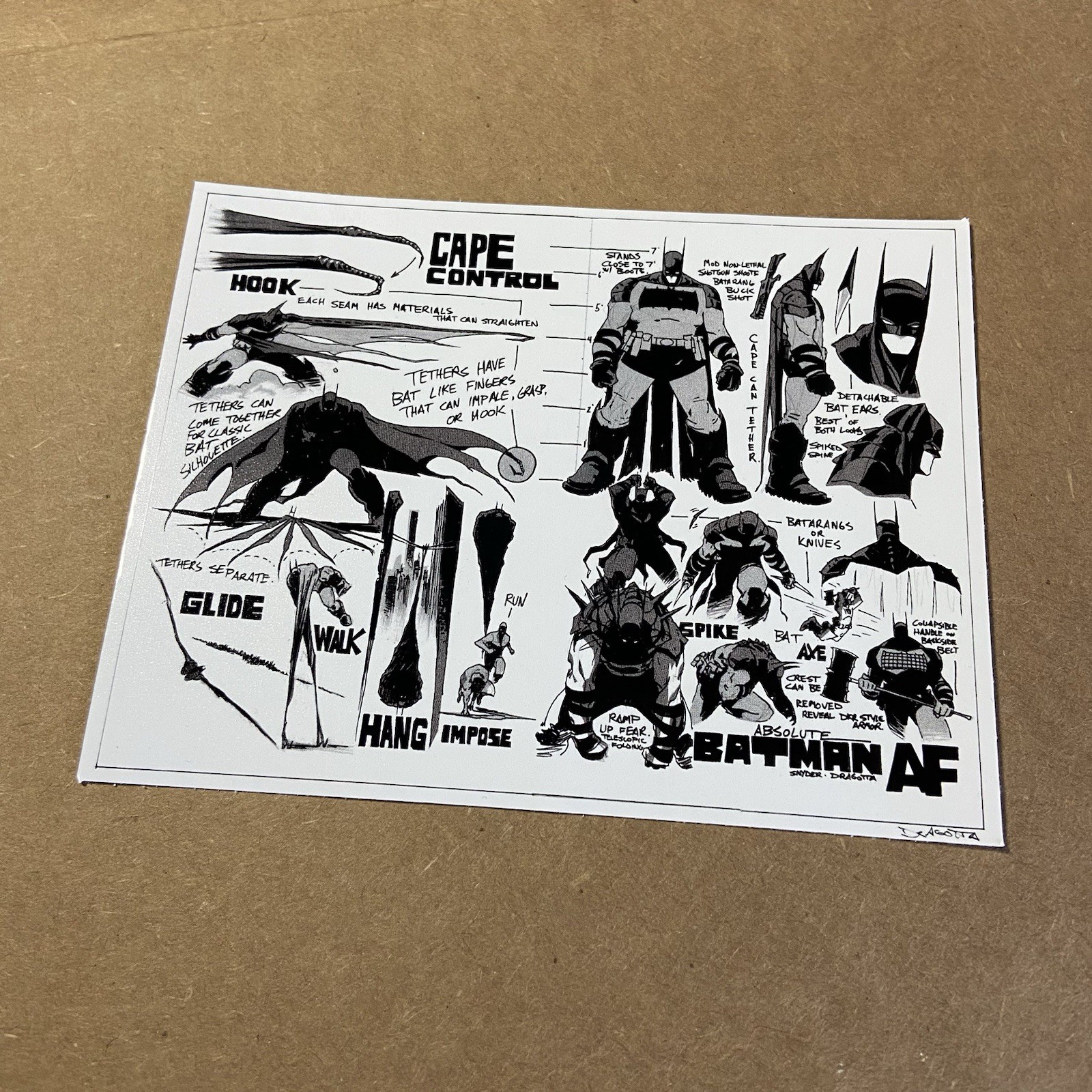STICKER of Absolute Batman #1 Felix Comic Art Dragotta 4.5”x 3.5” FREE SHIPPING