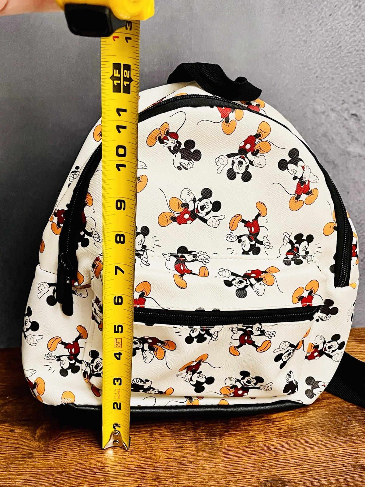 Disney Mickey Mouse Mini Backpack White All Over Print Loungefly Style Bioworld
