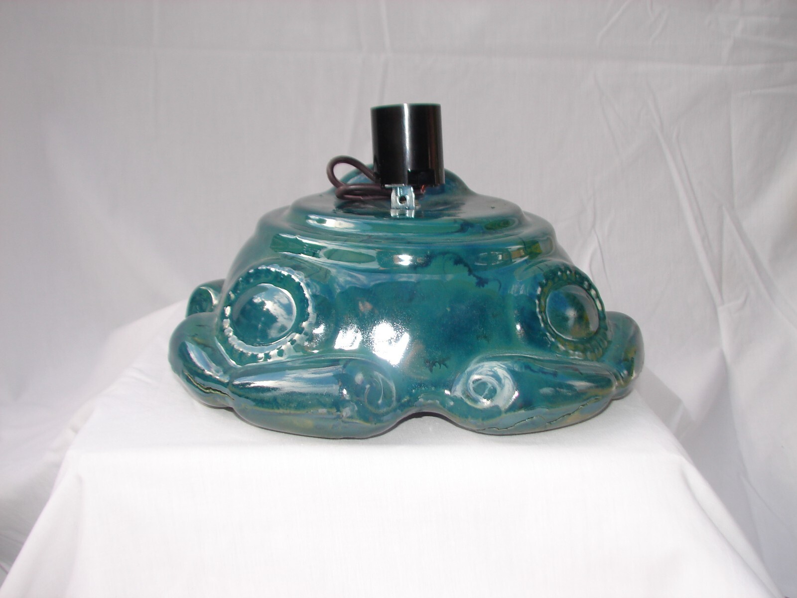 1970’s VINTAGE Atlantic Mold Ceramic Christmas Tree GREEN Bottom BASE ONLY