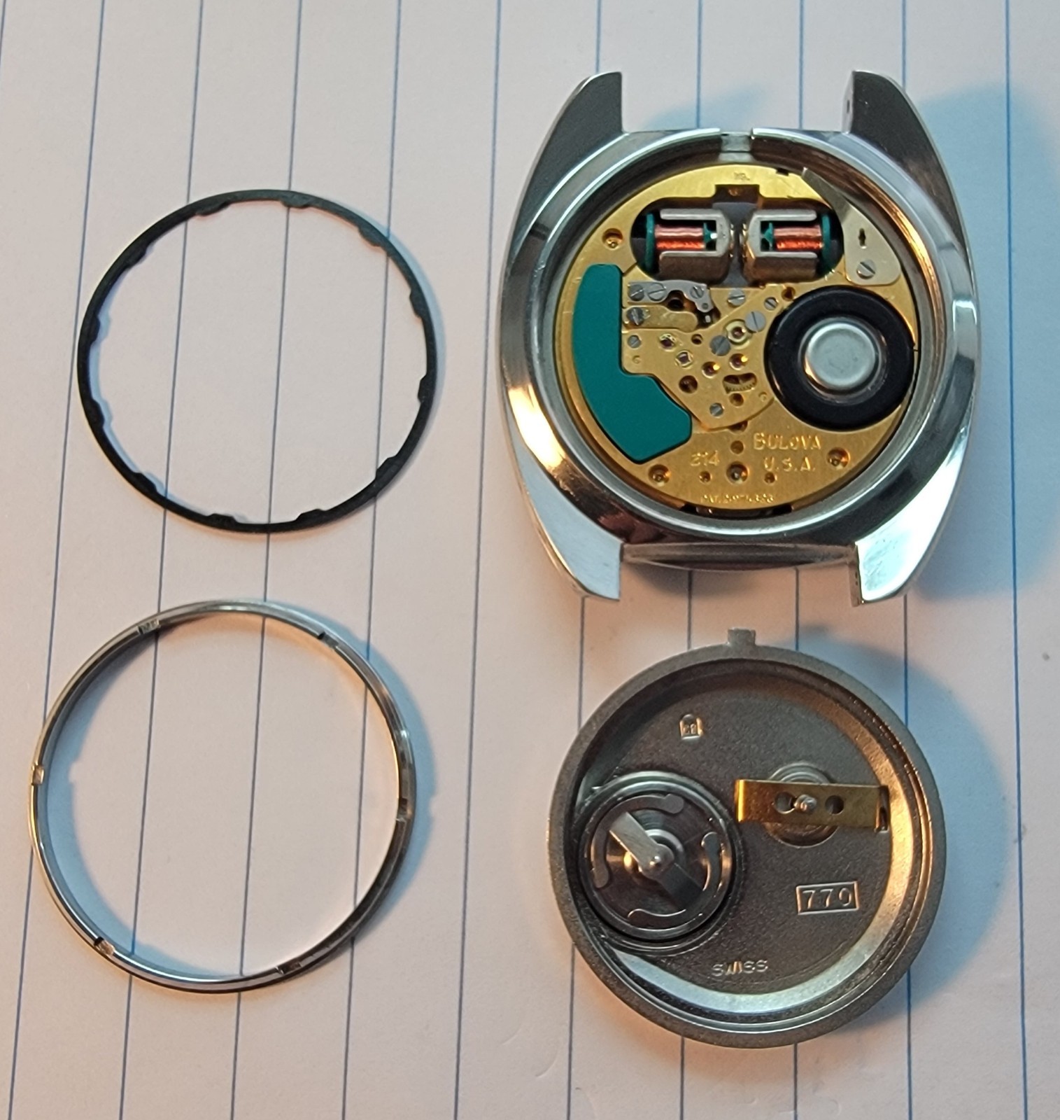 Restored 1969 Accutron 214 Stainless Spaceview #770 Men’s Watch Numbers Matching