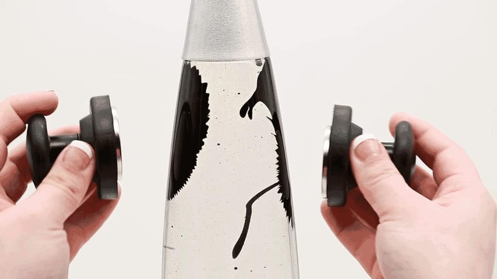 Magnetic Ferrofluid Lava Lamp, 15 Inch Retro Rocket Design – Energy Efficient