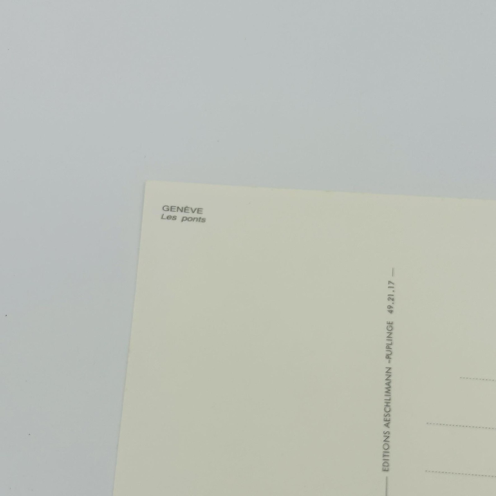 Geneve Les Ponts Printed Lithograph Postcard Multicolor 5.5×3.5 In