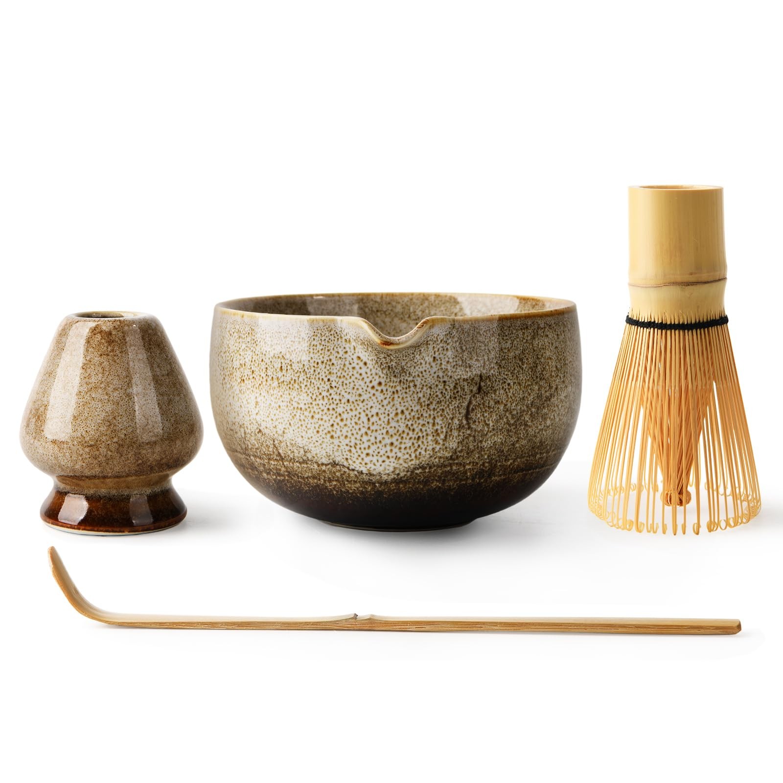 EOIMS Japanese Matcha Tea Set,Ceramics Match Bowl with Spout,Included Handmad…