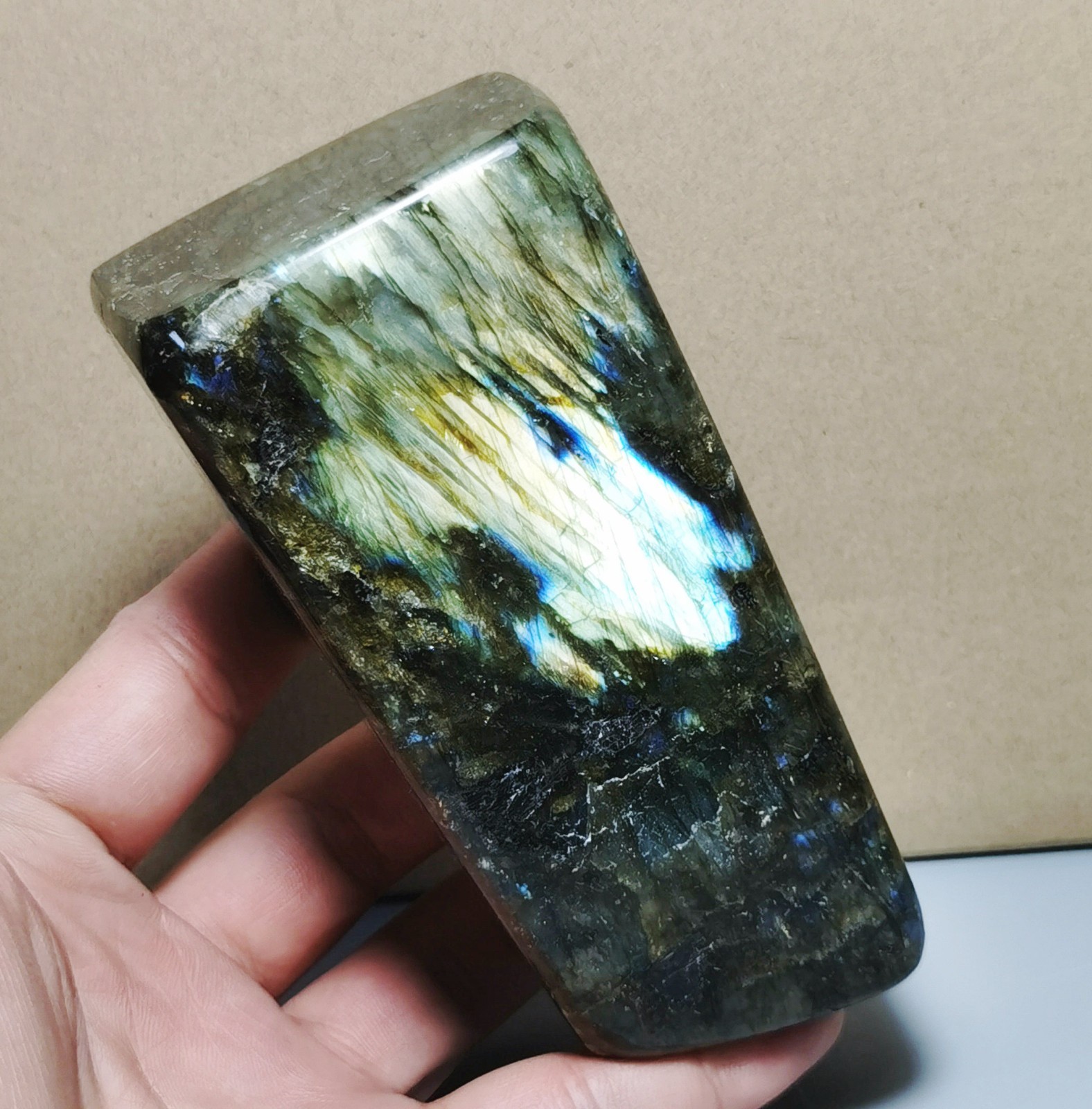 A 1LB Natural Rare Rainbow Flash Labradorite Freeform Reiki Stone Healing