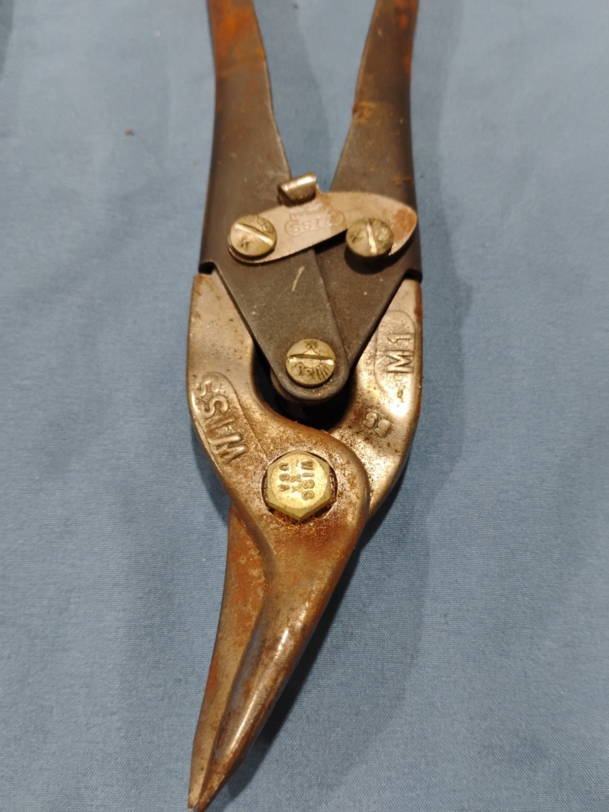 Vintage Wiss Metal MasterM-1 Compound Action Aviation Snips With Sleeve Cut Left