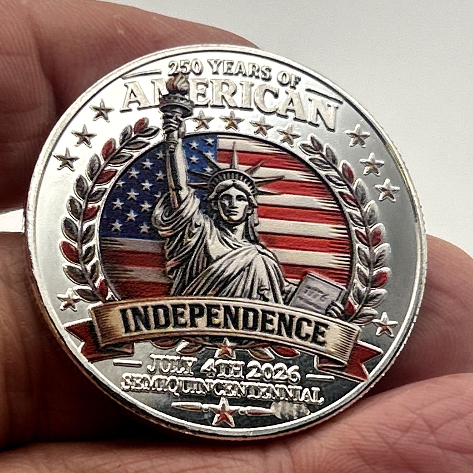 *United States 250th Anniversary* ENRAVED Commemorative Coin Medal