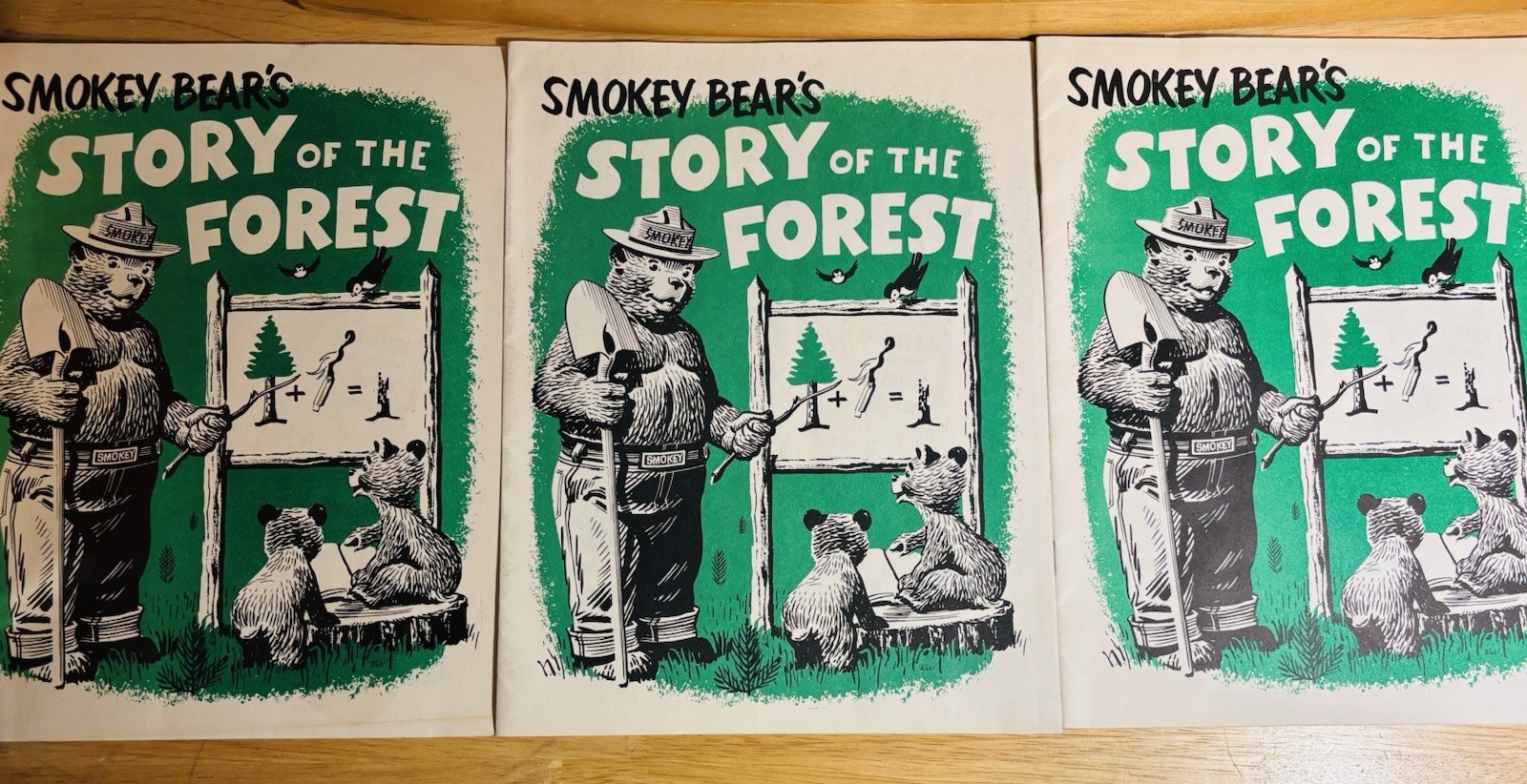 Vintage 1970’s Smokey Bear Comic Book Booklets Ruler Lot #120